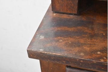 中古　美品　希少な絶版品　松本民芸家具　重厚なE型食器棚　(R-089612)