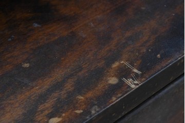 中古　美品　希少な絶版品　松本民芸家具　重厚なE型食器棚　(R-089612)