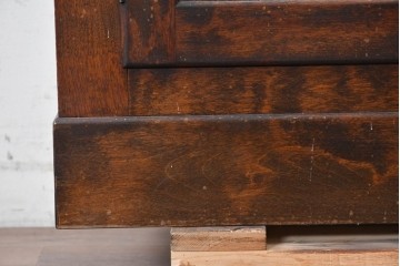 中古　美品　希少な絶版品　松本民芸家具　重厚なE型食器棚　(R-089612)