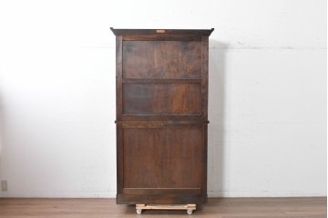 中古　美品　希少な絶版品　松本民芸家具　重厚なE型食器棚　(R-089612)