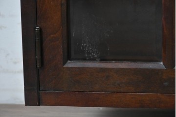 《台輪取り付け加工費込み》　中古　希少な廃番品　北海道民芸家具　格子ガラス扉のサイドボード　(R-089613)