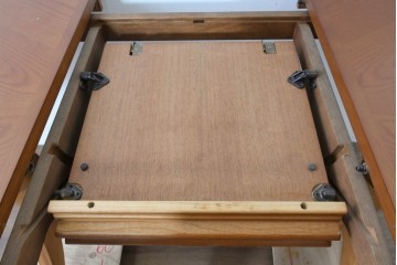 中古　maruni(マルニ木工)　地中海シリーズ　丸みのあるフォルムが上品な伸長式ダイニングテーブル　定価約30万円　(R-089631)