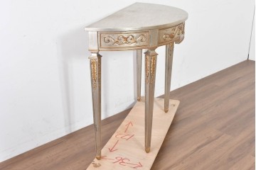 中古　MAITLAND SMITH(メートランドスミス)　シルバーとゴールドの装飾が優雅なコンソールテーブル　(R-089632)