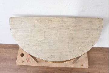 中古　MAITLAND SMITH(メートランドスミス)　シルバーとゴールドの装飾が優雅なコンソールテーブル　(R-089632)