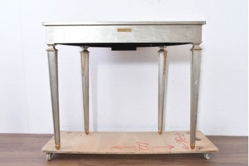 中古　MAITLAND SMITH(メートランドスミス)　シルバーとゴールドの装飾が優雅なコンソールテーブル　(R-089632)