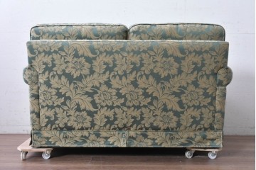 中古　美品　maruni(マルニ木工)　モナコハイ　優雅な花柄ファブリックが上品な2人掛けソファ　定価約26万円　(R-089633)