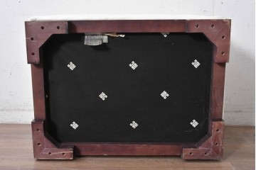 中古　IDC大塚家具　L/Sシリーズ　本革　すっきりとしたホワイトカラーのオットマン　定価約7万円　(R-089637)