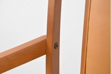 中古　美品　maruni(マルニ木工)　地中海シリーズ　ニースチェア　フェイクレザーのダイニングチェア2脚セット　定価(2脚合計)約18万円　(R-089640)