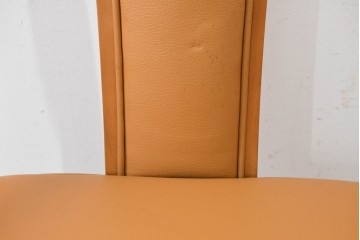 中古　美品　maruni(マルニ木工)　地中海シリーズ　ニースチェア　フェイクレザーのダイニングチェア2脚セット　定価(2脚合計)約18万円　(R-089640)
