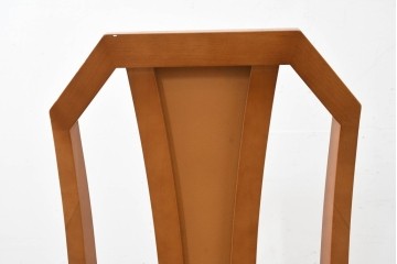 中古　美品　maruni(マルニ木工)　地中海シリーズ　ニースチェア　フェイクレザーのダイニングチェア2脚セット　定価(2脚合計)約18万円　(R-089640)