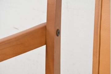 中古　美品　maruni(マルニ木工)　地中海シリーズ　ニースチェア　フェイクレザーのダイニングチェア2脚セット　定価(2脚合計)約18万円　(R-089640)