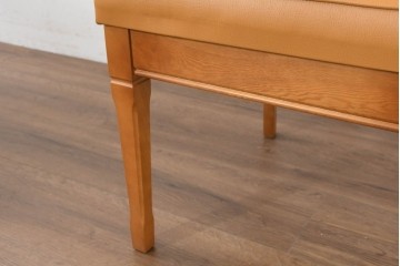 中古　美品　maruni(マルニ木工)　地中海シリーズ　ニースチェア　フェイクレザーのダイニングチェア2脚セット　定価(2脚合計)約18万円　(R-089640)