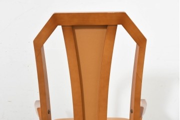 中古　美品　maruni(マルニ木工)　地中海シリーズ　ニースチェア　フェイクレザーのダイニングチェア2脚セット　定価(2脚合計)約18万円　(R-089640)