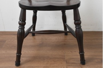 中古　松本民芸家具　背もたれの挽き物加工がお洒落な#49A型ワイコムチェア　定価(5脚合計)約53万5千円　(R-089642)