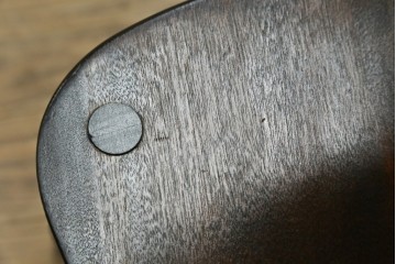 中古　松本民芸家具　背もたれの挽き物加工がお洒落な#49A型ワイコムチェア　定価約10万7千円　(R-089642)