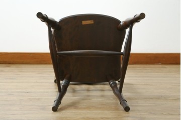 中古　松本民芸家具　背もたれの挽き物加工がお洒落な#49A型ワイコムチェア　定価約10万7千円　(R-089642)