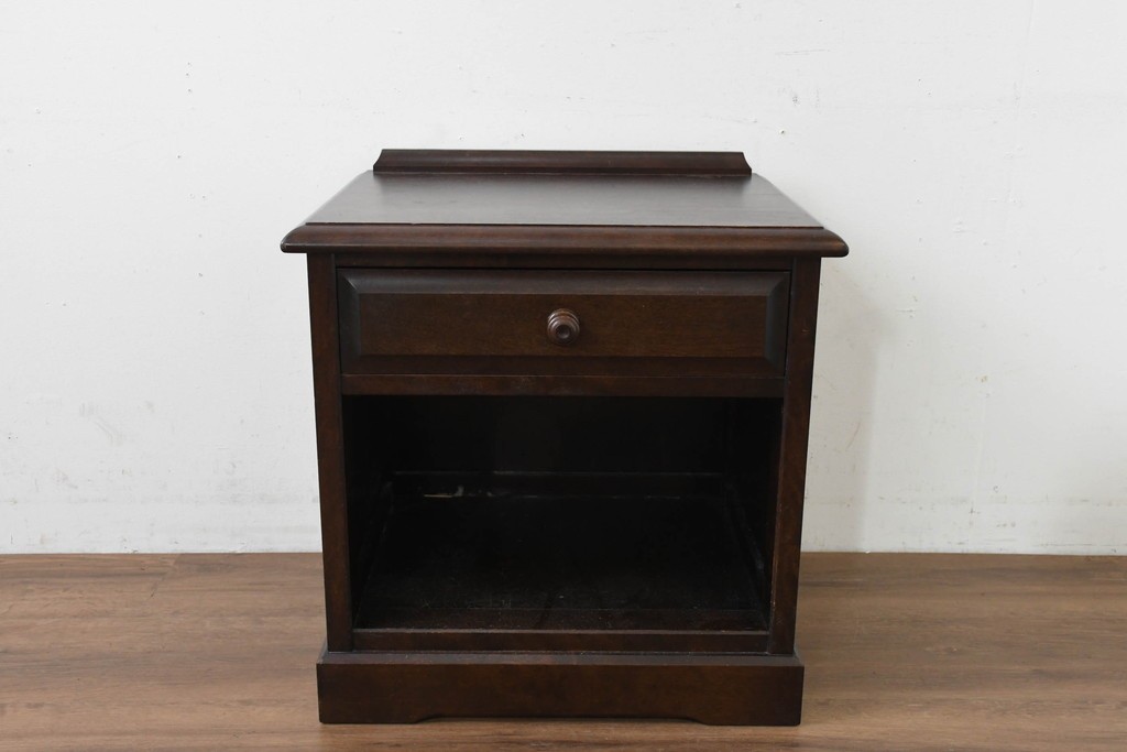 中古　北海道民芸家具　引き出し付きのサイドテーブル　(R-089643)