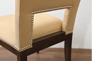 中古　アメリカ最高級ブランド　Century Furniture(センチュリー・ファニチャー)　洗練されたモダンな佇まいのダイニングチェア3脚セット　定価(3脚合計)約135万円　(R-089646)