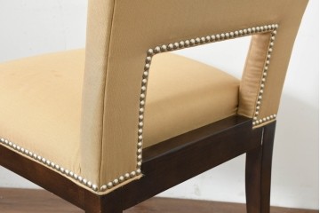 中古　アメリカ最高級ブランド　Century Furniture(センチュリー・ファニチャー)　洗練されたモダンな佇まいのダイニングチェア3脚セット　定価(3脚合計)約135万円　(R-089646)