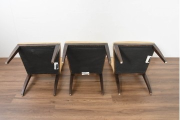 中古　アメリカ最高級ブランド　Century Furniture(センチュリー・ファニチャー)　洗練されたモダンな佇まいのダイニングチェア3脚セット　定価(3脚合計)約135万円　(R-089646)