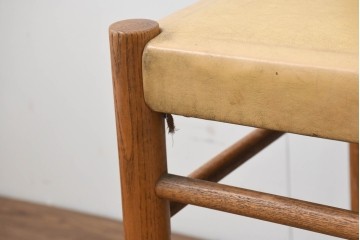 和製ヴィンテージ　ナラ材　レトロなダイニングチェア6脚セット　(R-089647)