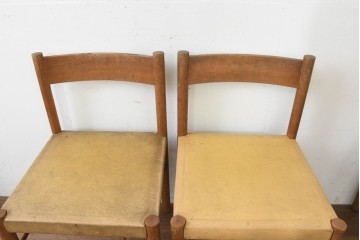 和製ヴィンテージ　ナラ材　レトロなダイニングチェア6脚セット　(R-089647)