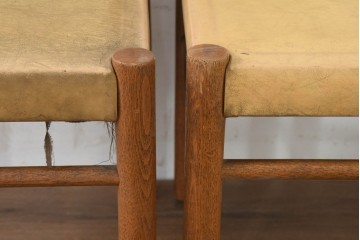 和製ヴィンテージ　ナラ材　レトロなダイニングチェア6脚セット　(R-089647)