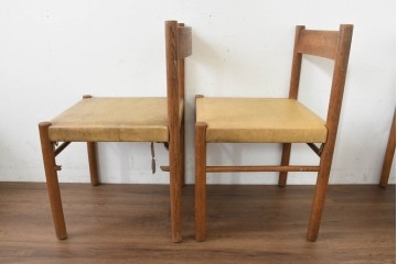 和製ヴィンテージ　ナラ材　レトロなダイニングチェア6脚セット　(R-089647)