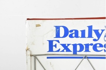 イギリスヴィンテージ　Sunday Express・Daily Expressの両面使いができるスタンド看板　(R-089653)