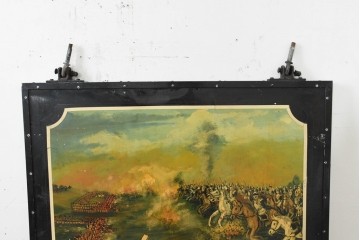 イギリスヴィンテージ　THE WATERLOO(ザ・ワーテルロー)　ワーテルローの戦いを描いた両面手書きの吊り看板　(R-089654)