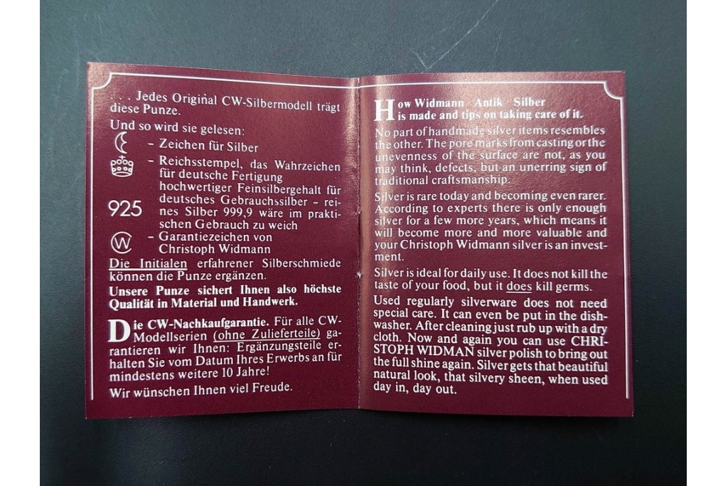 ドイツ　クリストフ・ウィドマン(CHRISTOPH WIDMANN)　シルバー835・925　繊細な装飾が魅力のカトラリーなど26点セット　外箱付き　(R-089655)