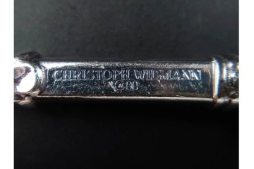 ドイツ　クリストフ・ウィドマン(CHRISTOPH WIDMANN)　W90　シルバープレート(銀メッキ)　繊細な装飾が魅力のカトラリーなど20点セット　外箱付き　(R-089656)