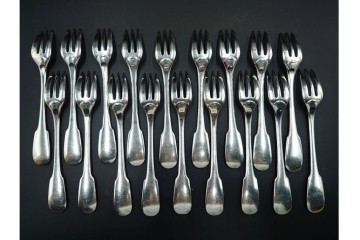 フランス　Christofle(クリストフル)　シルバーコーティング　CLUNY(クリュニー)・RUBANS(リュバン)・MARLY(マルリー)　カトラリー92点セット　収納袋・外箱付き　(R-089657)