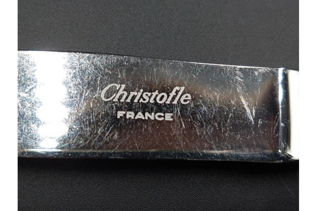 フランス　Christofle(クリストフル)　シルバーコーティング　CLUNY(クリュニー)・RUBANS(リュバン)・MARLY(マルリー)　カトラリー92点セット　収納袋・外箱付き　(R-089657)