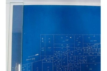 旧代々木練兵場(現ワシントンハイツ)　「日本政府及連合軍総司令部最高司令官」の記載あり　軍用地の青写真(図面)2枚セット　(R-089663)