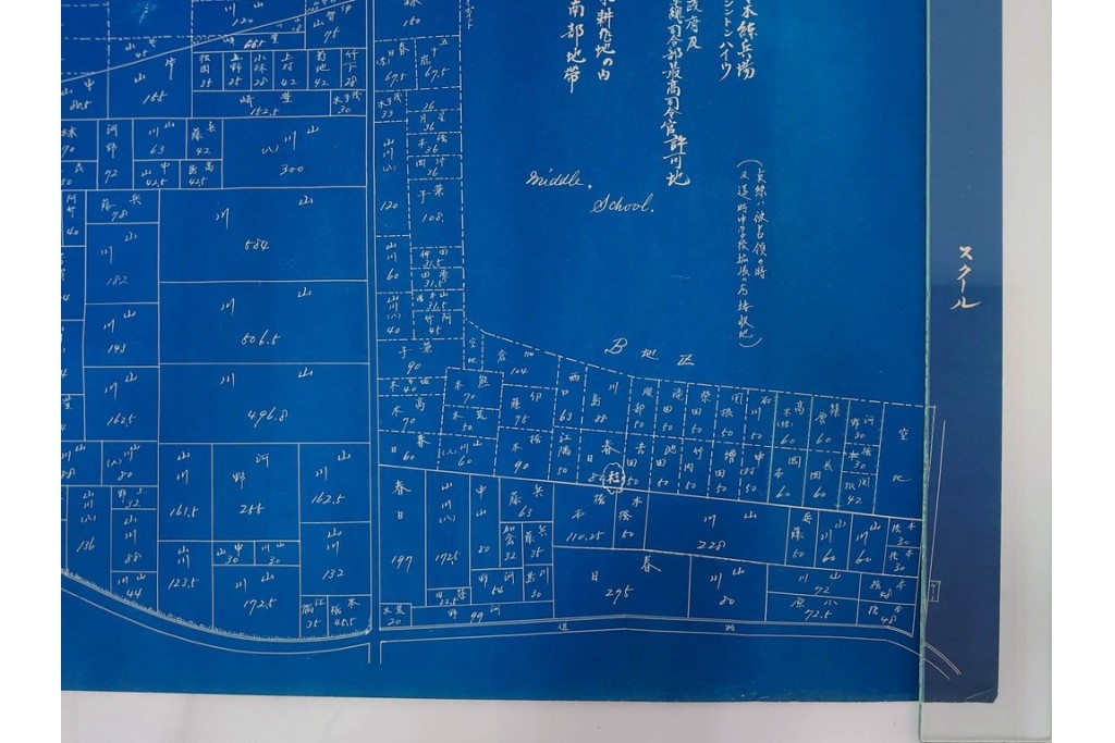 旧代々木練兵場(現ワシントンハイツ)　「日本政府及連合軍総司令部最高司令官」の記載あり　軍用地の青写真(図面)2枚セット　(R-089663)