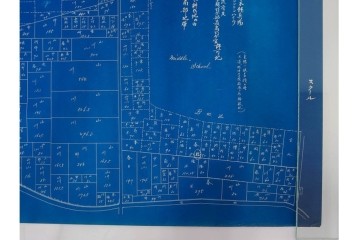 旧代々木練兵場(現ワシントンハイツ)　「日本政府及連合軍総司令部最高司令官」の記載あり　軍用地の青写真(図面)2枚セット　(R-089663)