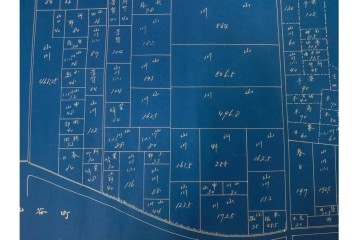 旧代々木練兵場(現ワシントンハイツ)　「日本政府及連合軍総司令部最高司令官」の記載あり　軍用地の青写真(図面)2枚セット　(R-089663)