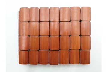 戦前　背竹牌(骨牌)　麻雀牌・点棒・サイコロのセット　収納箱付き　(R-089665)