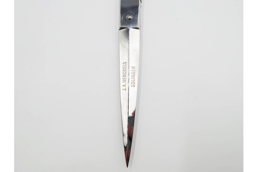 ドイツ　Solingen(ゾーリンゲン)　 ZWILLING J.A. HENCKELS(ツヴィリング J.A. ヘンケルス) 　マザーパールをあしらったスリードール鋏　外箱付き　(R-089669)