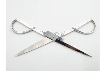 ドイツ　Solingen(ゾーリンゲン)　 ZWILLING J.A. HENCKELS(ツヴィリング J.A. ヘンケルス) 　マザーパールをあしらったスリードール鋏　外箱付き　(R-089669)
