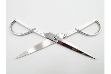 ドイツ　Solingen(ゾーリンゲン)　 ZWILLING J.A. HENCKELS(ツヴィリング J.A. ヘンケルス) 　マザーパールをあしらったスリードール鋏　外箱付き　(R-089669)