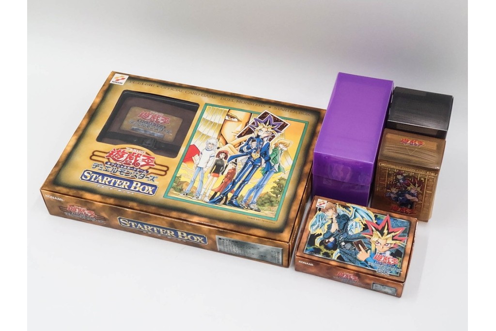 KONAMI(コナミ)　遊戯王　初期　スターターボックス&デュエルモンスターズEX　カードまとめてセット　青眼の白龍、エルフの剣士、ブラック・マジシャンなど　(R-089671)