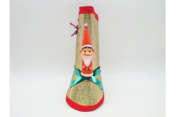 昭和レトロ　当時物　不二家　ソフビ製　サンタ姿のペコちゃんが可愛らしいクリスマスブーツなどのセット　(R-089673)