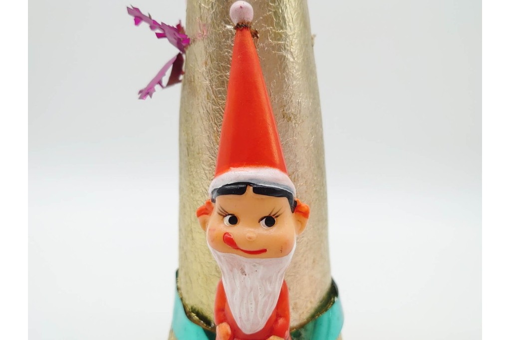 昭和レトロ　当時物　不二家　ソフビ製　サンタ姿のペコちゃんが可愛らしいクリスマスブーツなどのセット　(R-089673)
