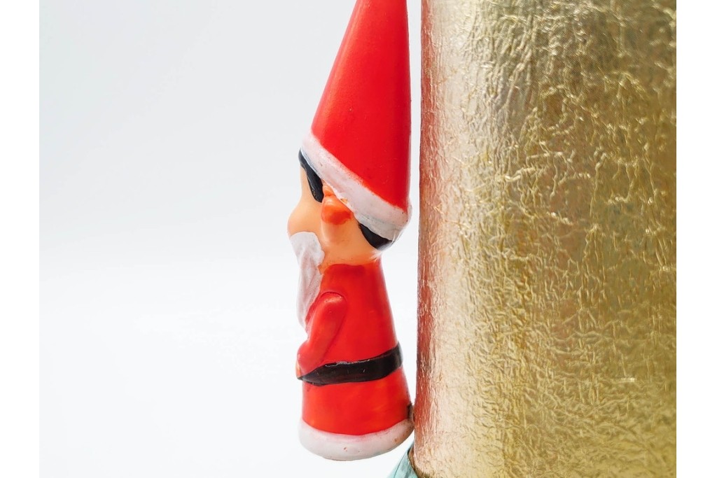 昭和レトロ　当時物　不二家　ソフビ製　サンタ姿のペコちゃんが可愛らしいクリスマスブーツなどのセット　(R-089673)