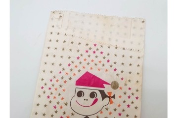 昭和レトロ　当時物　不二家　ソフビ製　サンタ姿のペコちゃんが可愛らしいクリスマスブーツなどのセット　(R-089673)