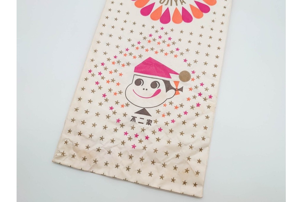 昭和レトロ　当時物　不二家　ソフビ製　サンタ姿のペコちゃんが可愛らしいクリスマスブーツなどのセット　(R-089673)