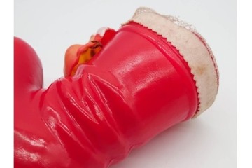 昭和レトロ　当時物　不二家　ソフビ製　サンタ姿のペコちゃんが可愛らしいクリスマスブーツ　(R-089674)