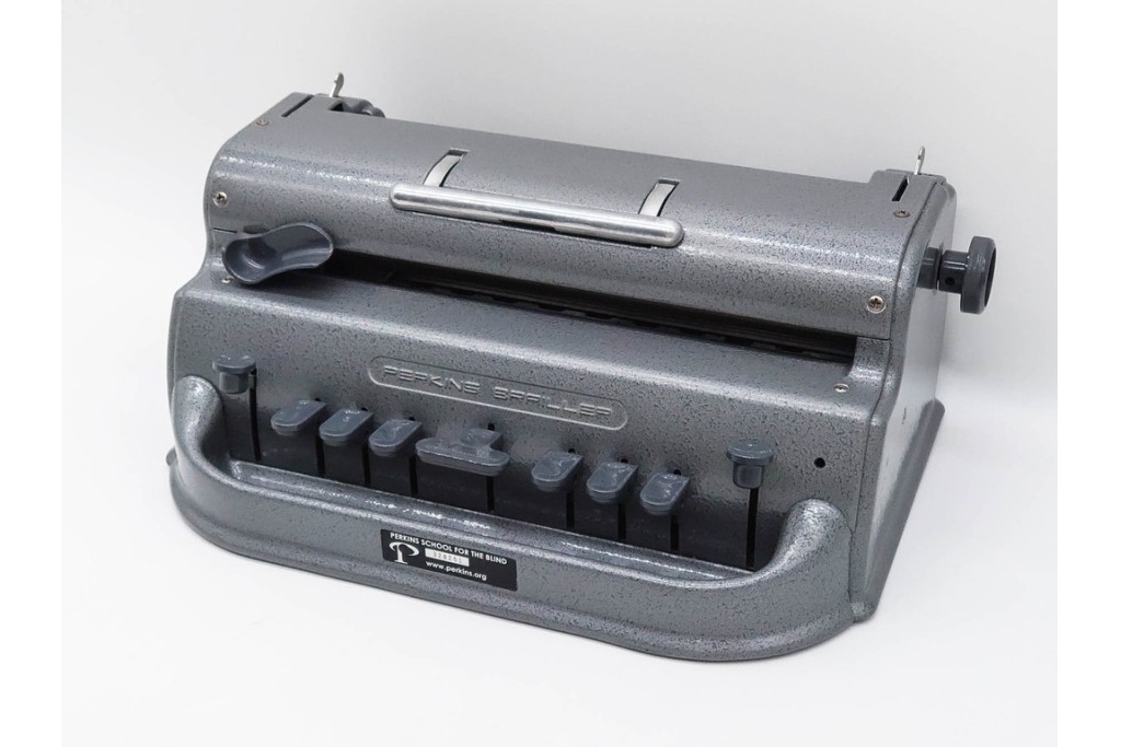 アメリカ　PERKINS BRAILLER(パーキンスブレーラー)　レトロな点字タイプライター　(R-089677)